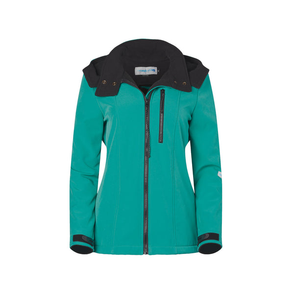 teal babywearing jacket removable panel front back carry winter waterproof