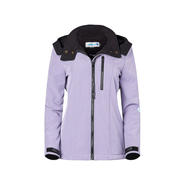 lavender babywearing jacket removable panel front carry  back carry windproof waterproof breathable
